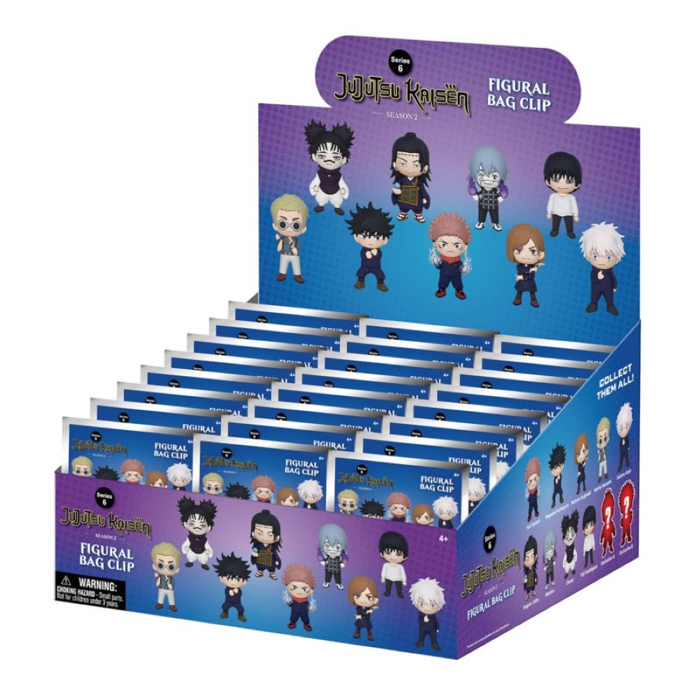 Jujutsu Kaisen – 3D PVC Bag Clips Series 6 Blind Bag (Display of 24)