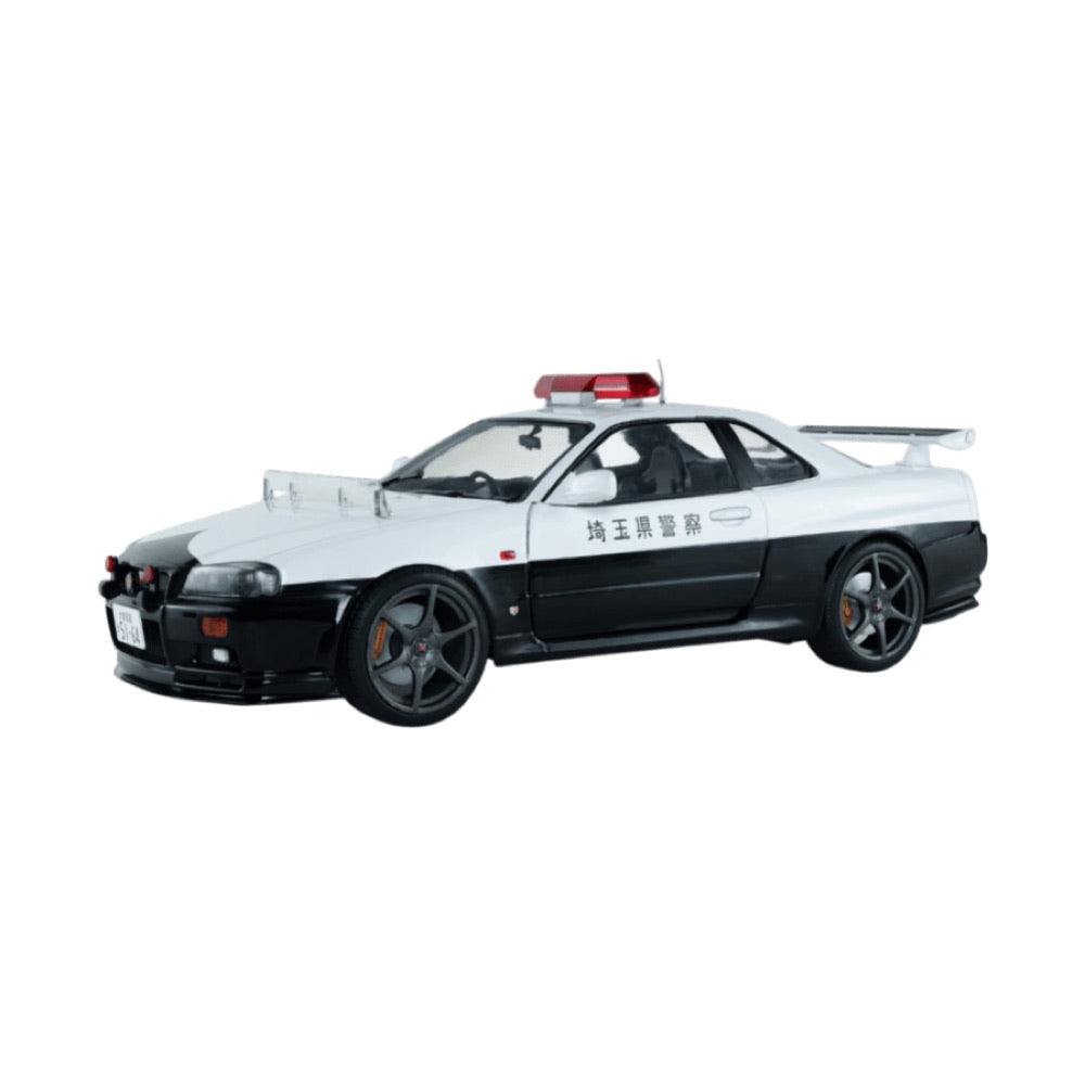 Solido – 1:18 1999 Nissan Skyline GT-R (BNR34) Japanese Police White Diecast Vehicle