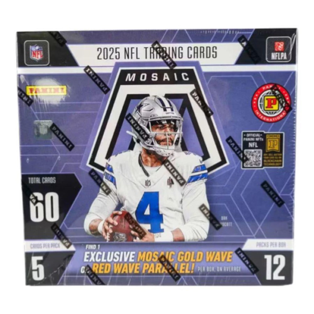 NFL – 2025 Mosaic Football Hobby International Hobby Trading Cards (Display of  12)