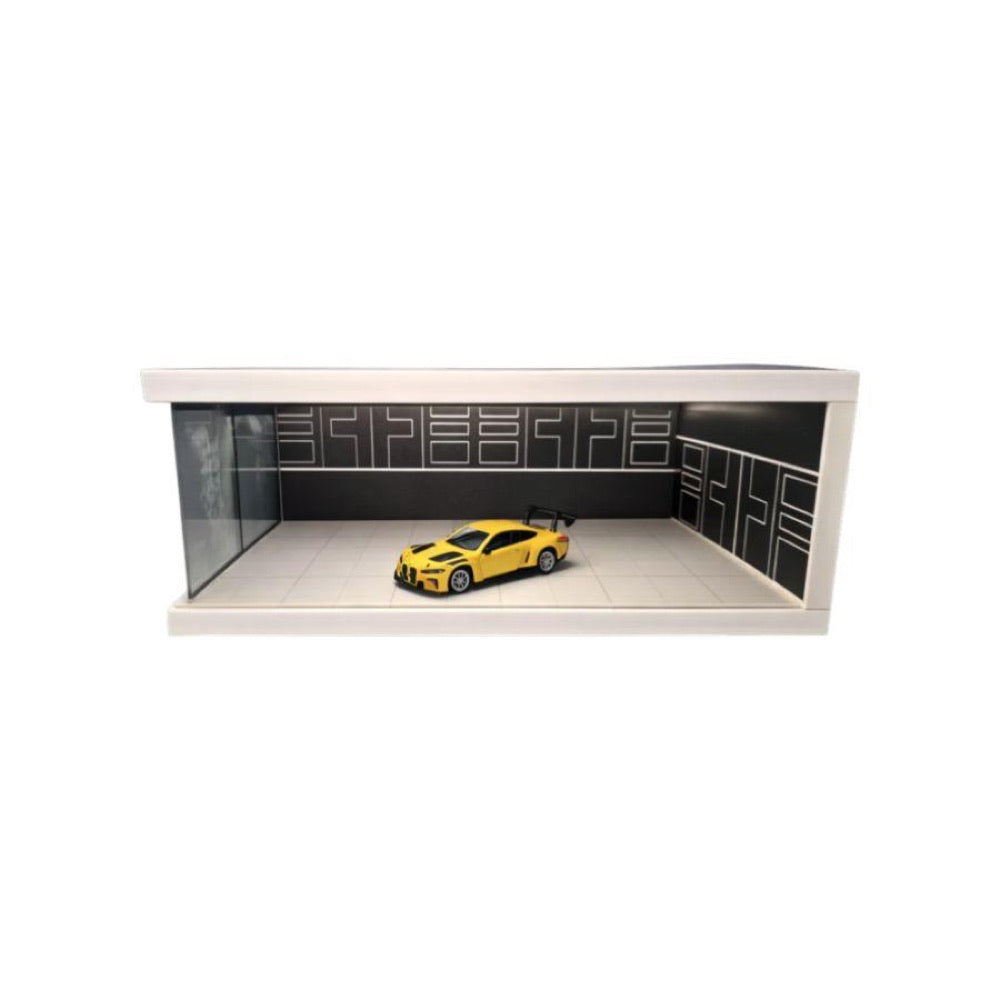 1:64 Diorama – Snowboard with Light Box Single Parking Space (Black) Miniature Scene