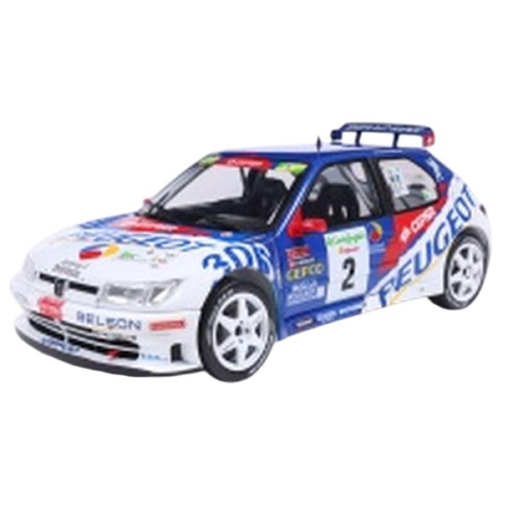 Solido – 1:18 1998 Peugeot 306 Maxi White 2 Panizzi/Panizzi Rally Cortes Ingles Diecast Vehicle
