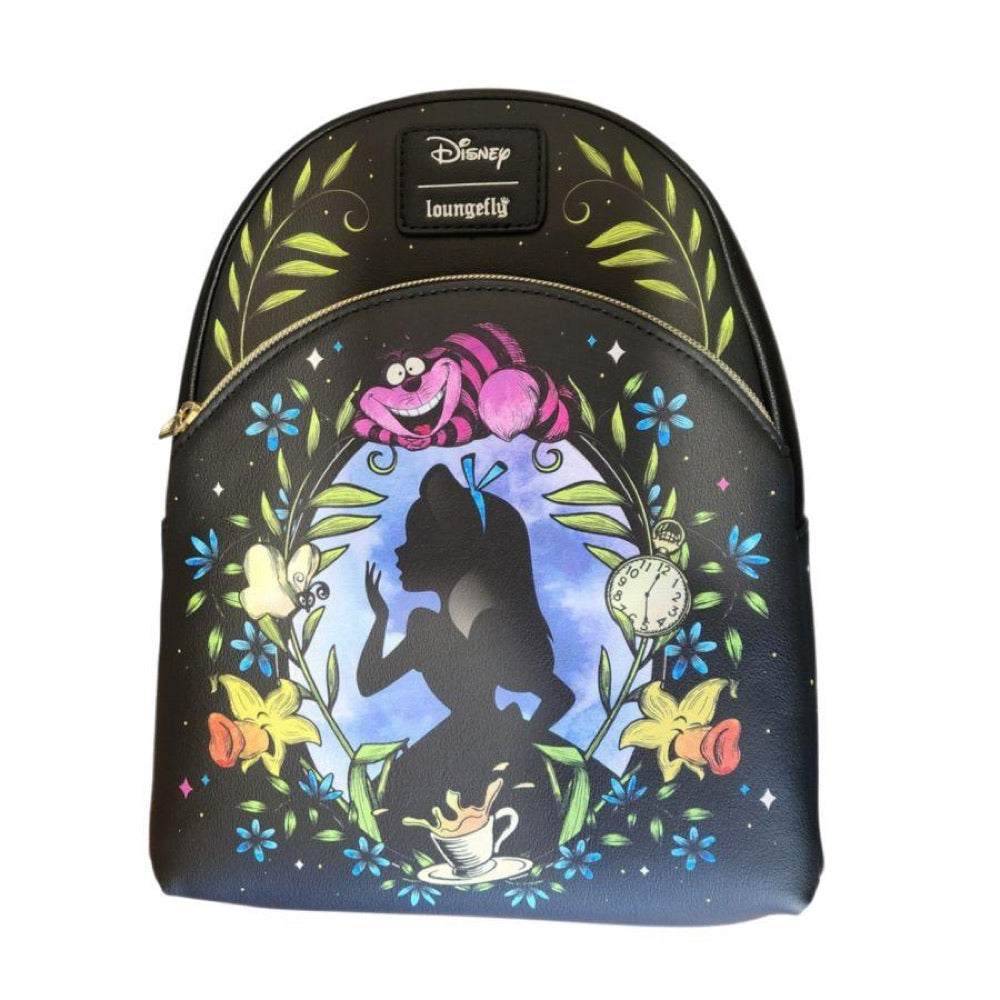 Alice in Wonderland (1951) – Alice & Cheshire Cat Floral US Exclusive Glow Mini Backpack [RS]