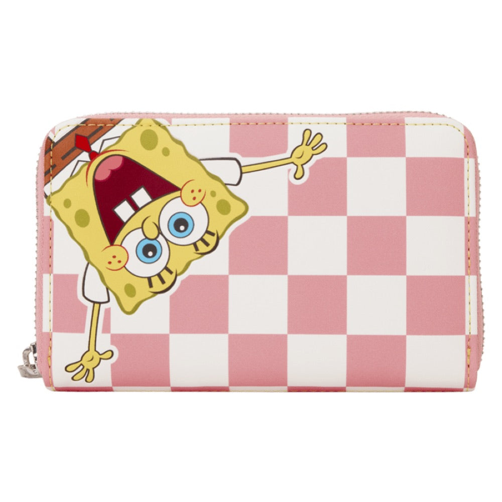 SpongeBob Squarepants  – SpongeBob & Patrick Star Checkered Zip Around Wallet