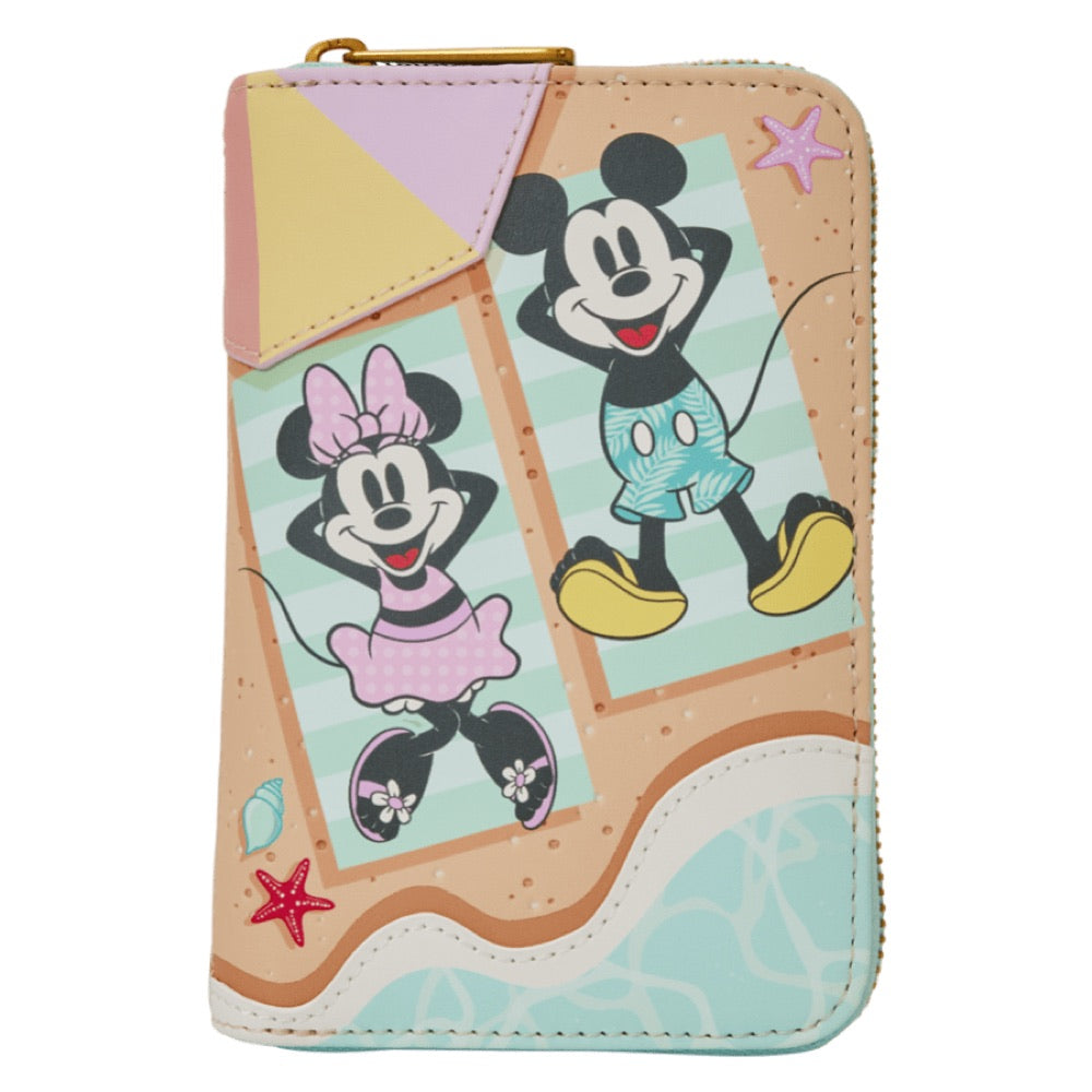 Mickey & Minnie – Beach Fun Zip Around Wallet
