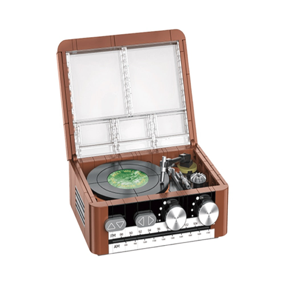 JAKI – Retro Turntable Plastic Brick Model Kit (217 Piece Set)