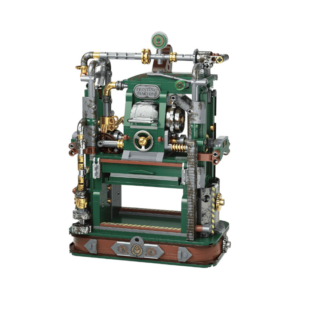 JAKI – Retro Printing Press Plastic Brick Model Kit (839 Piece Set)