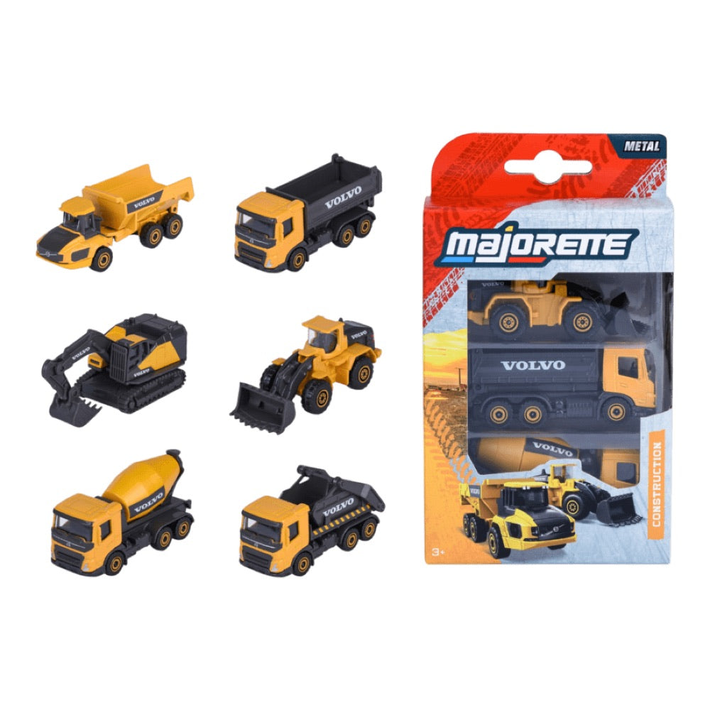 Majorette – Volvo Construction (3 Set) 6 Count (Hangsell)