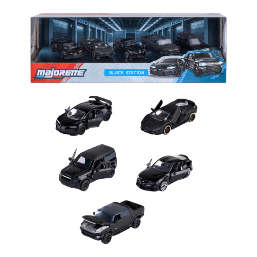 Majorette – 1:64 Black Edition 5 Vehicle Giftpack