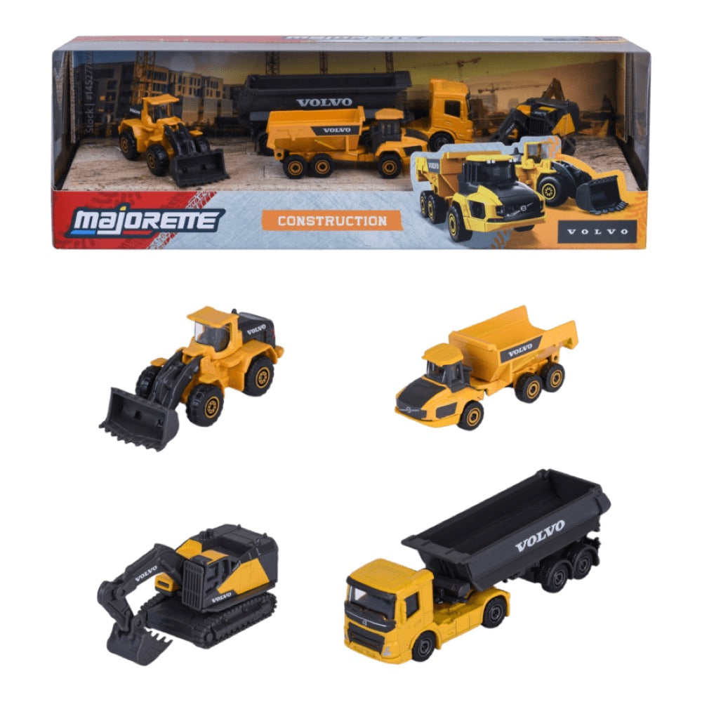 Majorette – Volvo Construction 4 Vehicle Giftpack