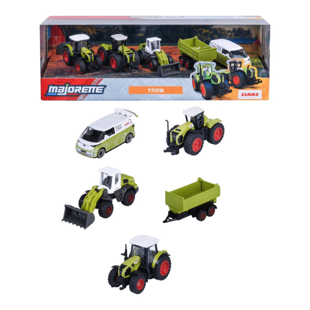 Majorette – 1:64 Claas Farm 5 Vehicle Giftpack