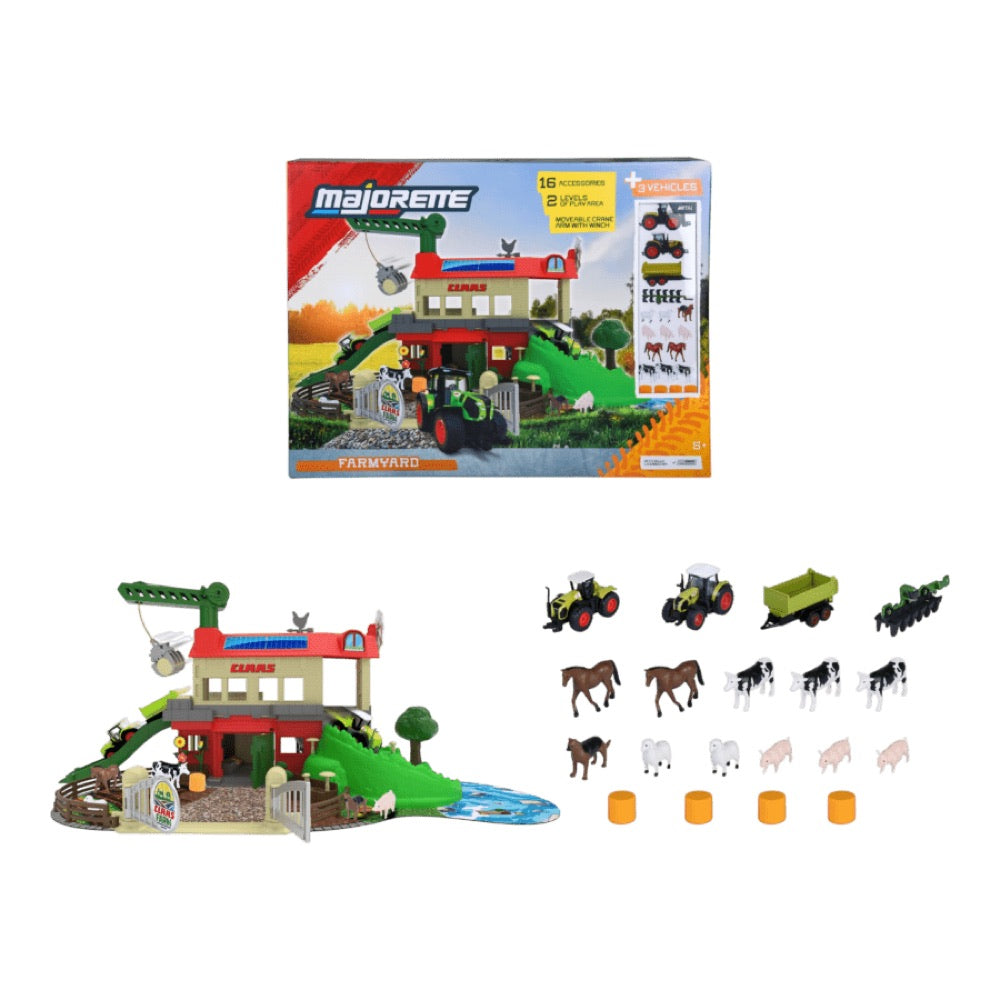 Majorette – Farmyard + 3 Vehicles PlaySet