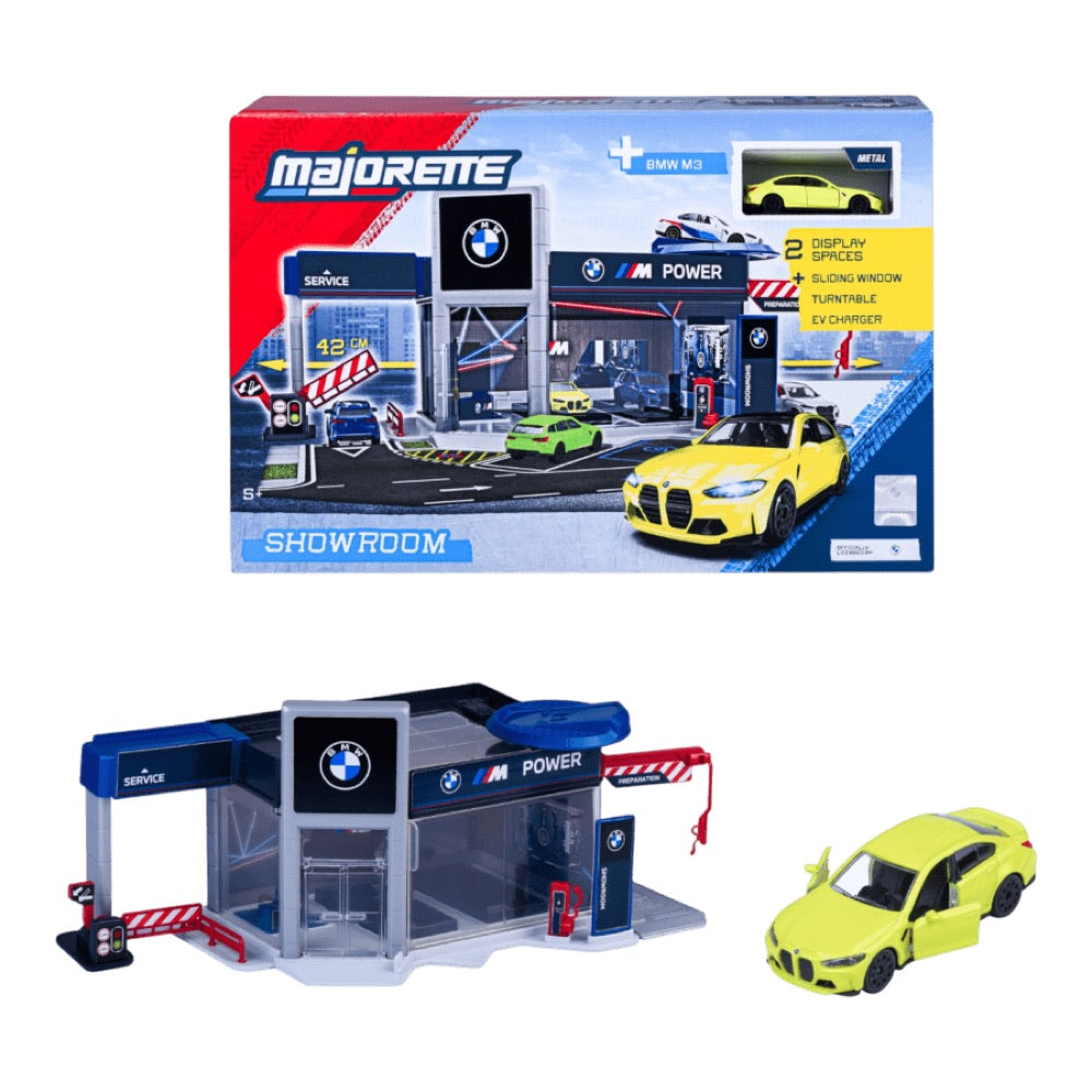 Majorette – 1:64 BMW Showroom Set w/BMW Vehicle