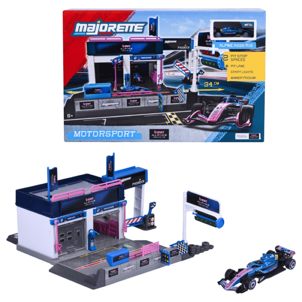Majorette – 1:64 Formula 1 Motorsport Alpine Pit Stop w/F1 Alpine
