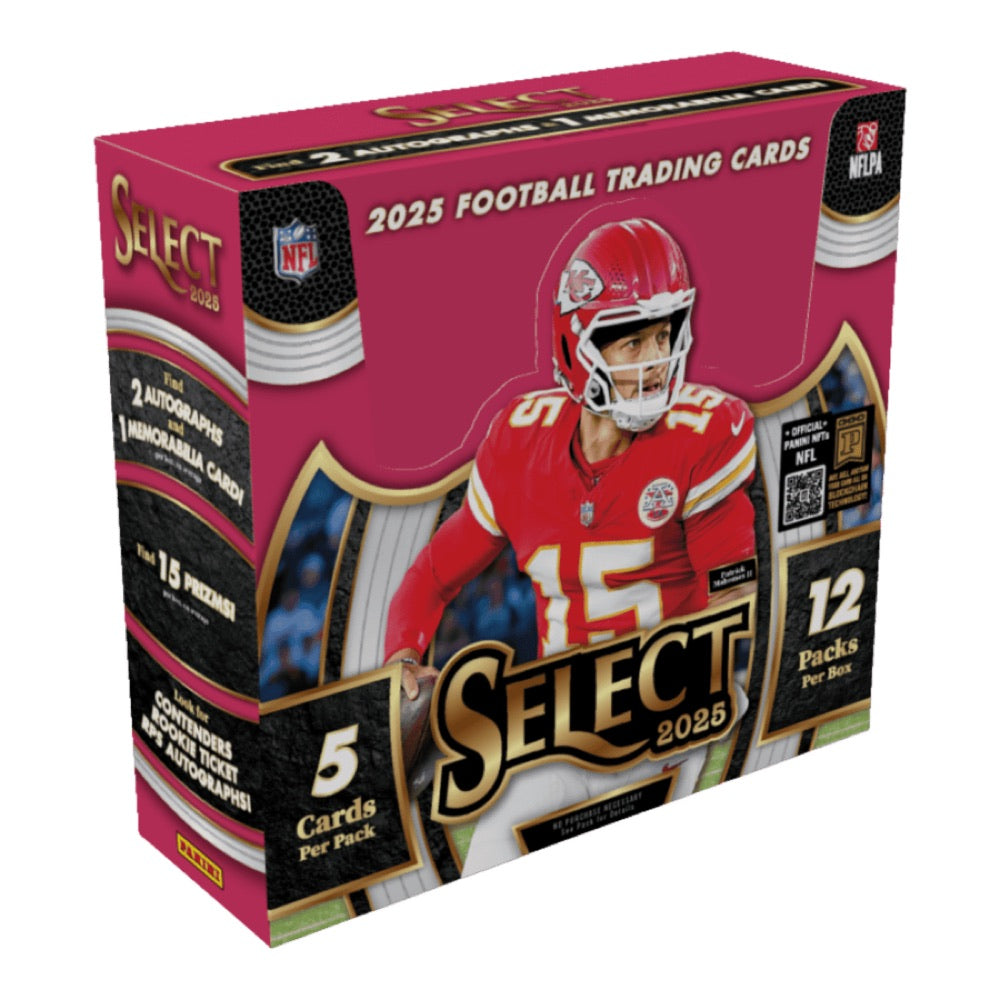 NFL – 2025 Select Football Hobby Trading Cards (Display of 12)