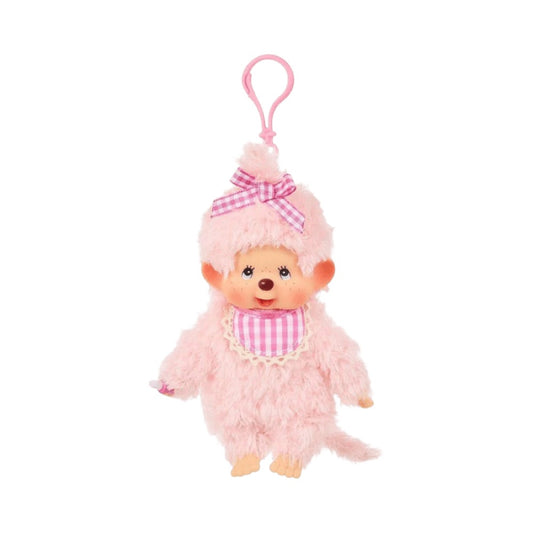 Monchhichi – Fluffy Pink Beige SS Keychain