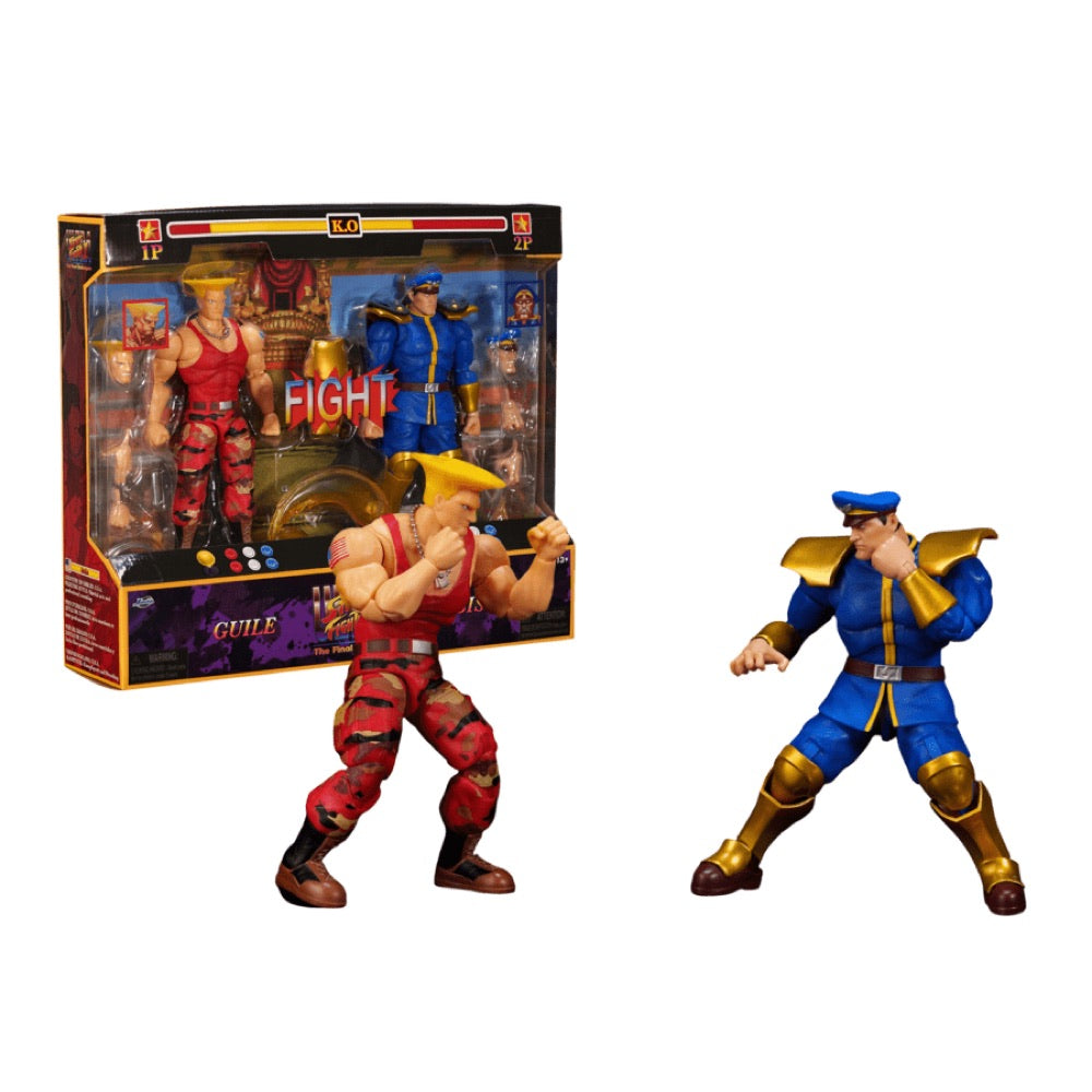 Street Fighter II – 1:12 Guile vs. M. Bison Action Figure 2-Pack