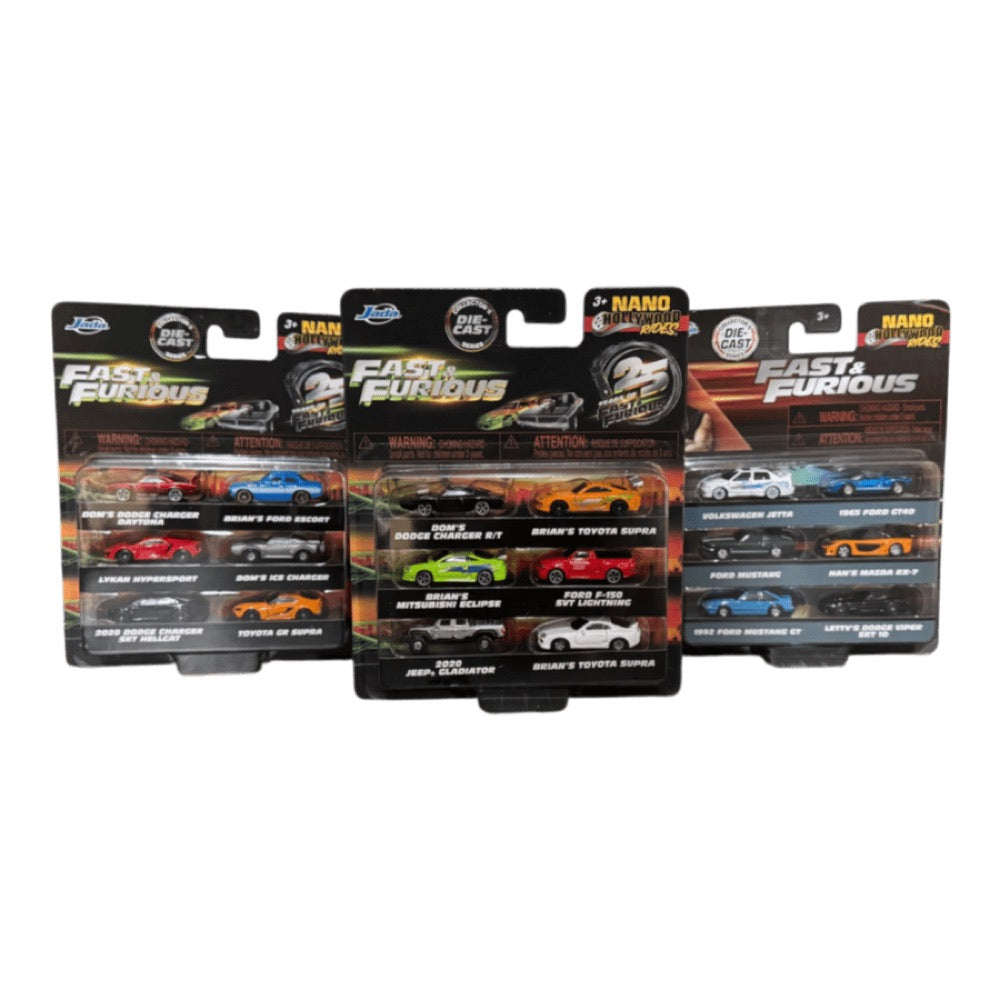 Fast & Furious – Nano Hollywood Rides 6-Pack (8 Count)