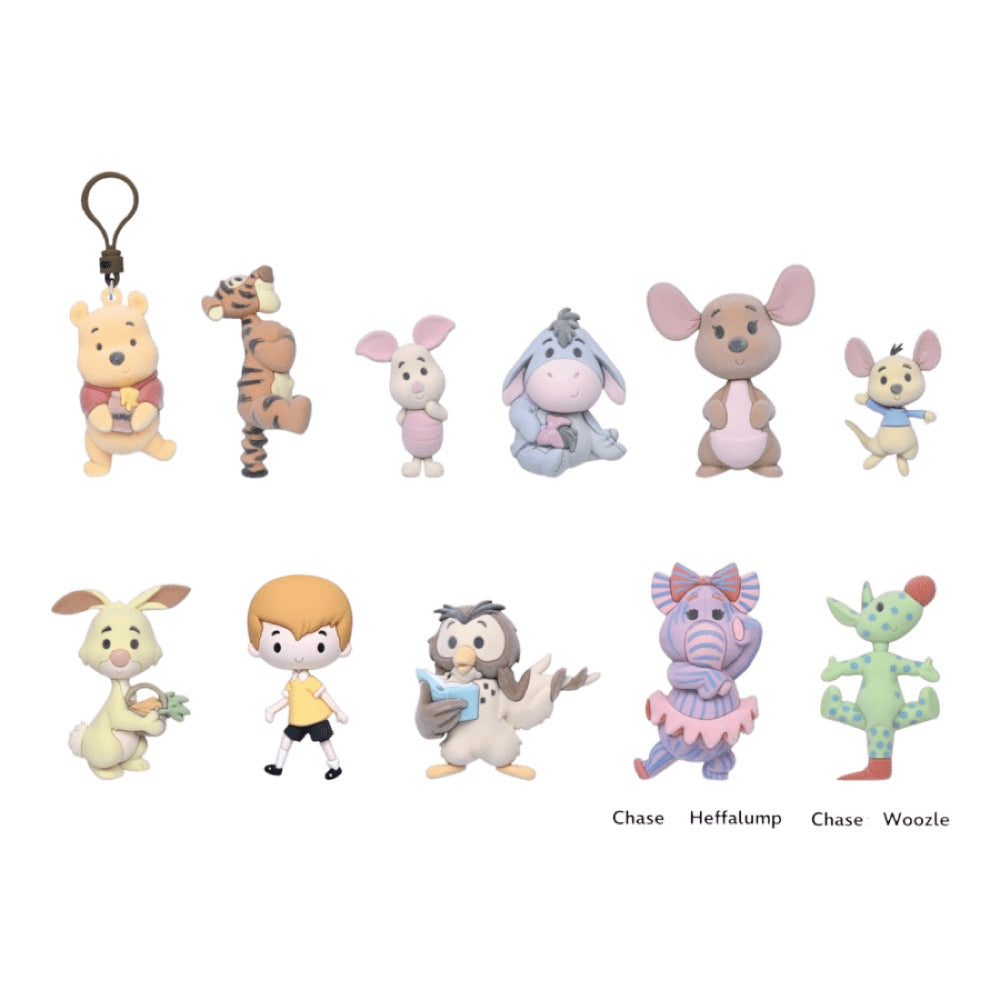 Winnie the Pooh – Pooh 100th Ann 3D Flocked PVC Bag Clips Blind Bag Series 78 (Display of 24)