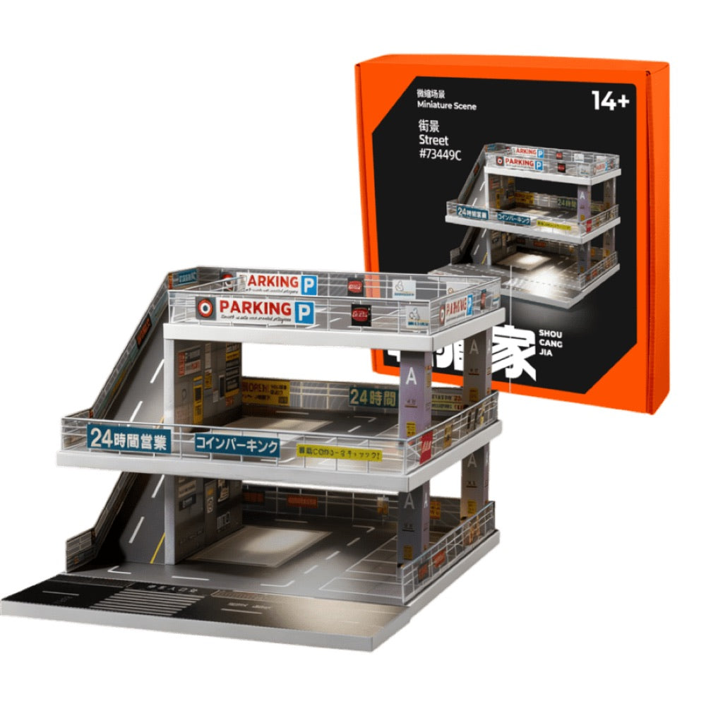 1:64 Diorama – Three Storey Japanese Parking Lot Scene