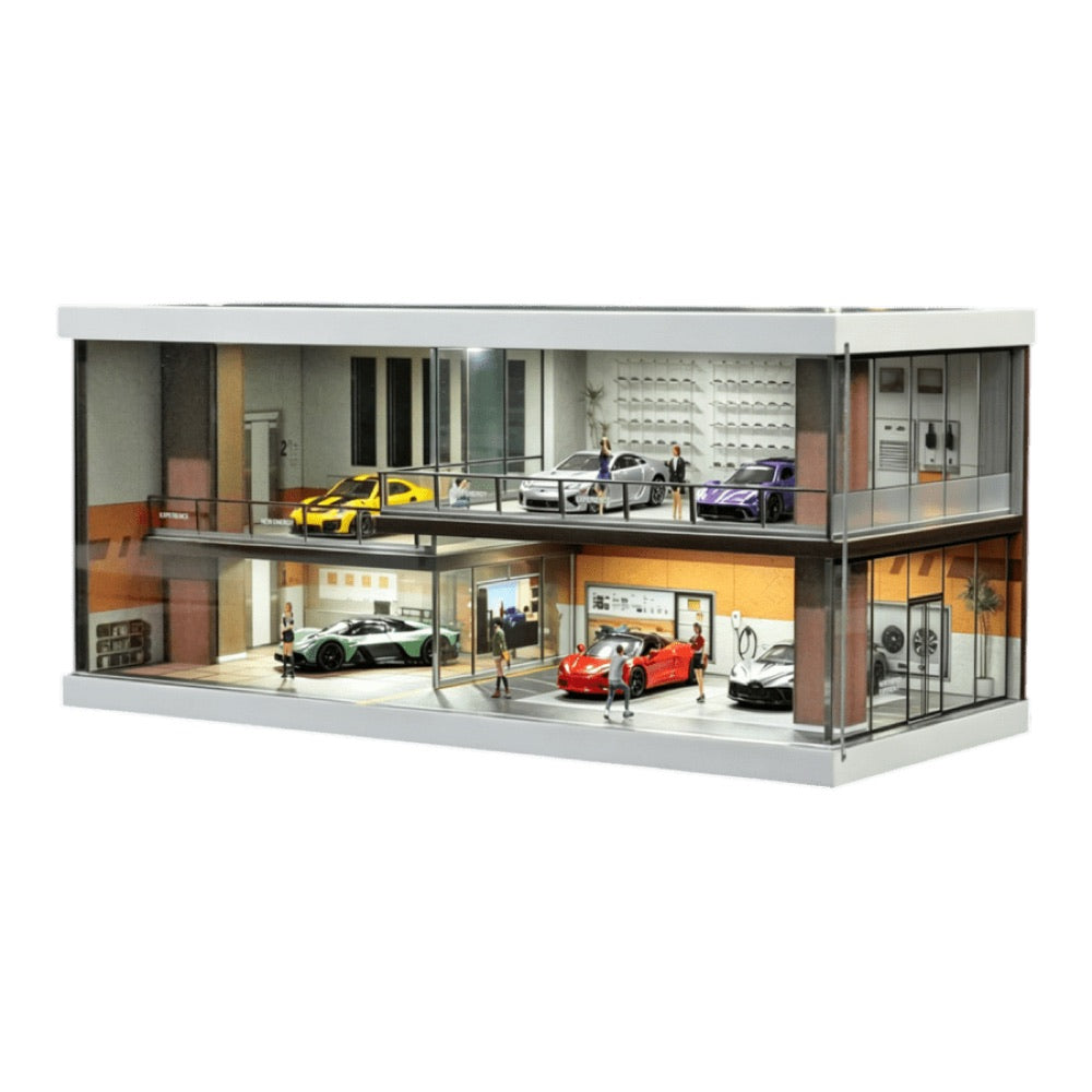 1:64 Diorama – 1:64 Light Coffee Car House Scene