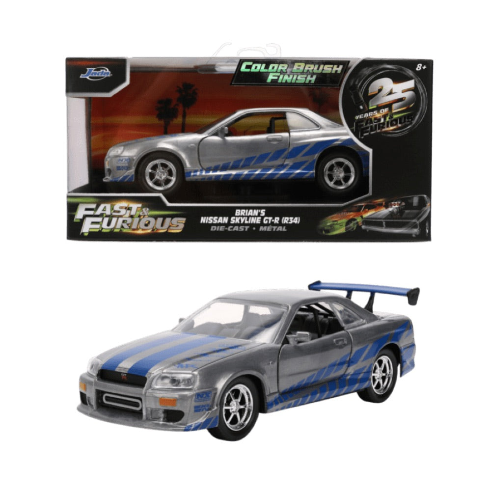 Fast & Furious – 1:32 Nissan Skyline GT-R BNR34 (Colour Brush) Diecast Vehicle