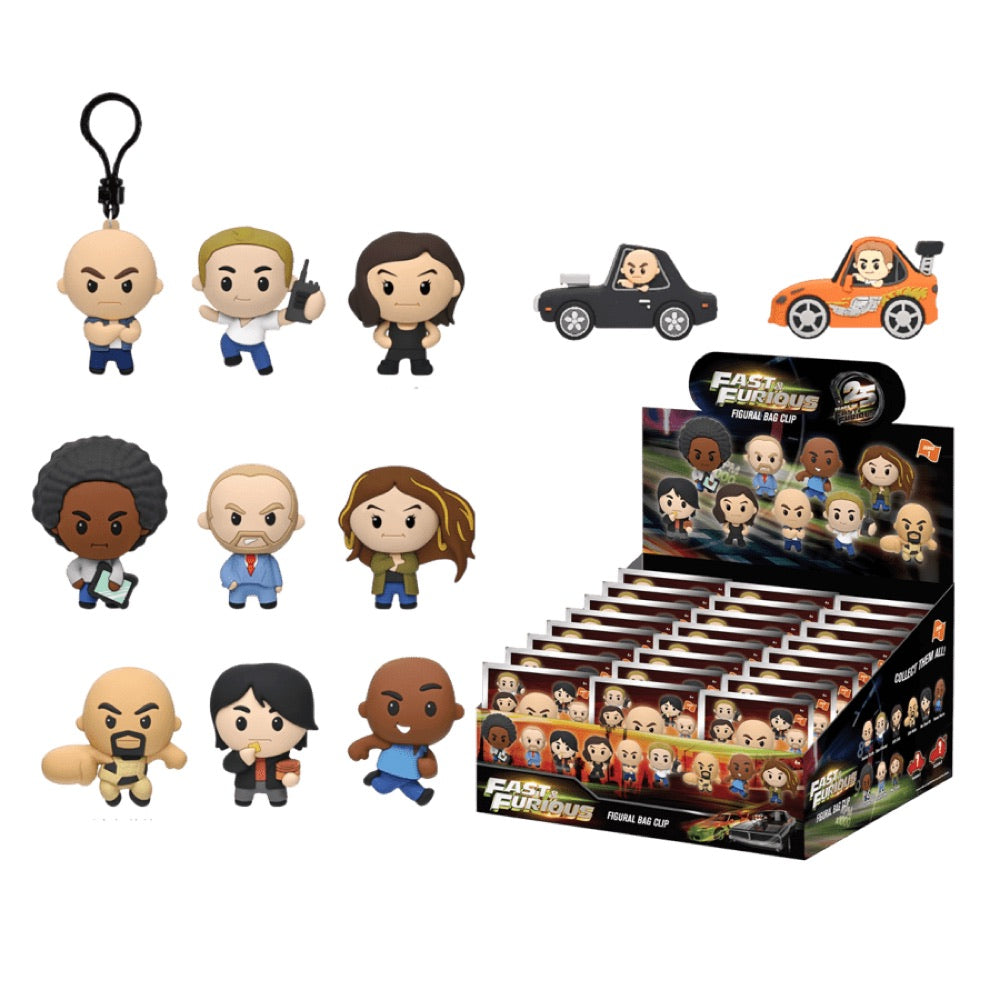 Fast & Furious – 3D PVC Bag Clips Blind Bag (Display of 24) Series 1