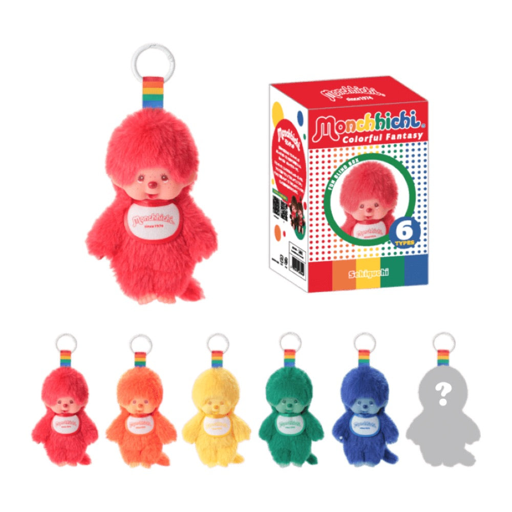 Monchhichi – Color Fantasy Collection with Karabiner Blind Box Assortment (Display of 6)