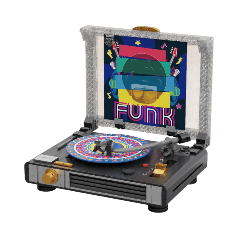 Retro Collection – Vinyl Turntable Construction Set (607 Pieces)