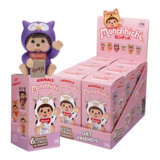 Monchhichi – Animals Vinyl Blind Box (Display of 6)