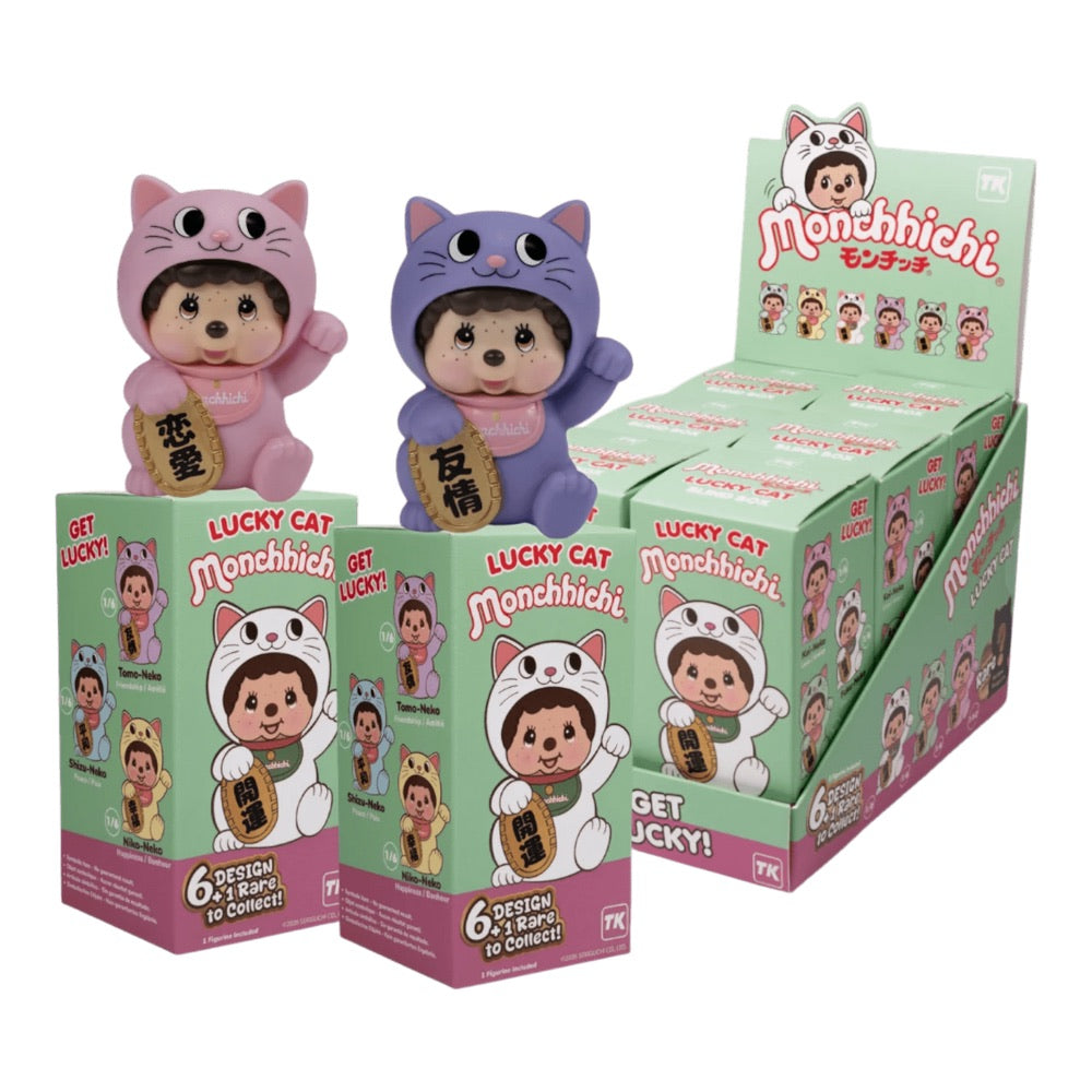 Monchhichi – Lucky Cat Vinyl Blind Box (Display of 6)