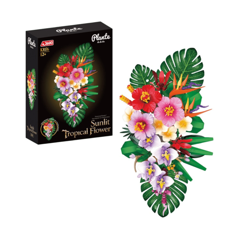 JAKI – Sunlit Tropical Flower Plastic Brick Kit