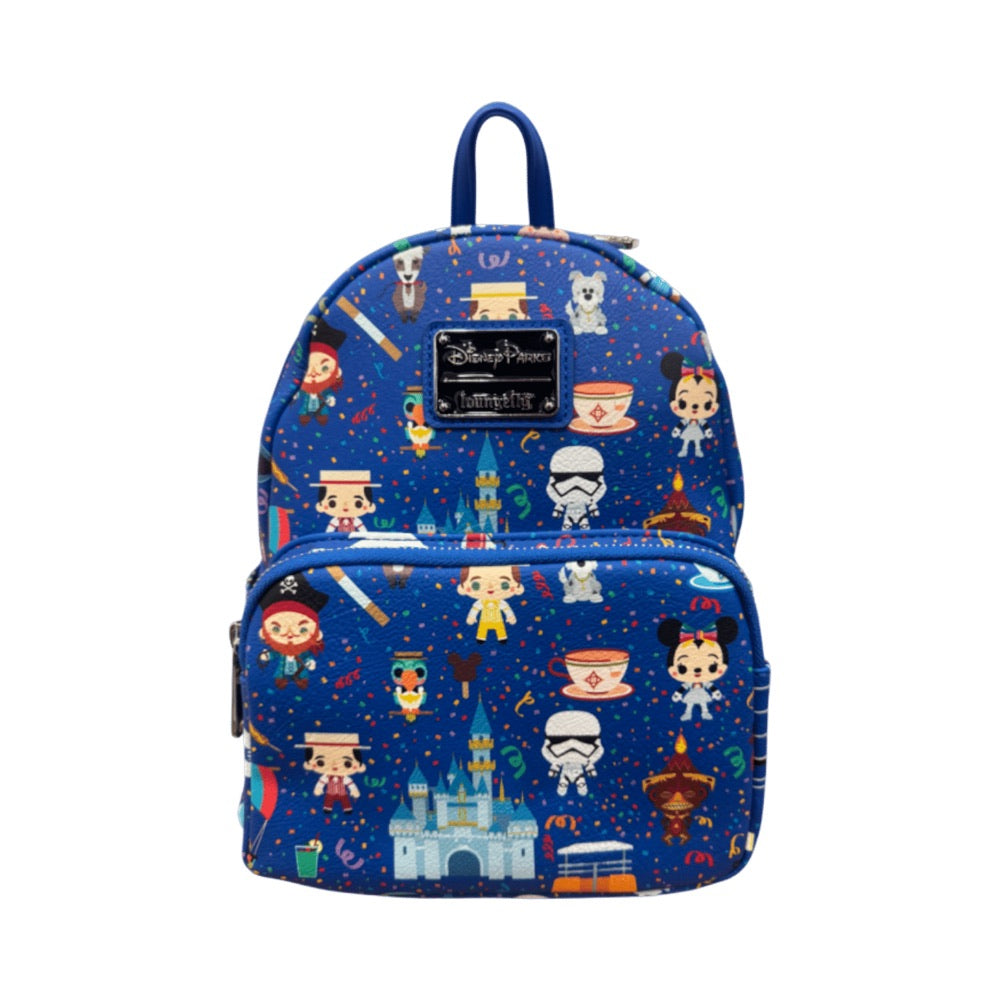 Disney – Chibi All-Over-Print Navy Blue Mini Backpack