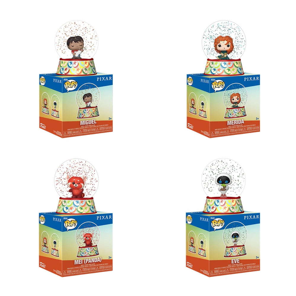 Pixar – Mini Glitter Snow Globes Assortment (Display of 12)